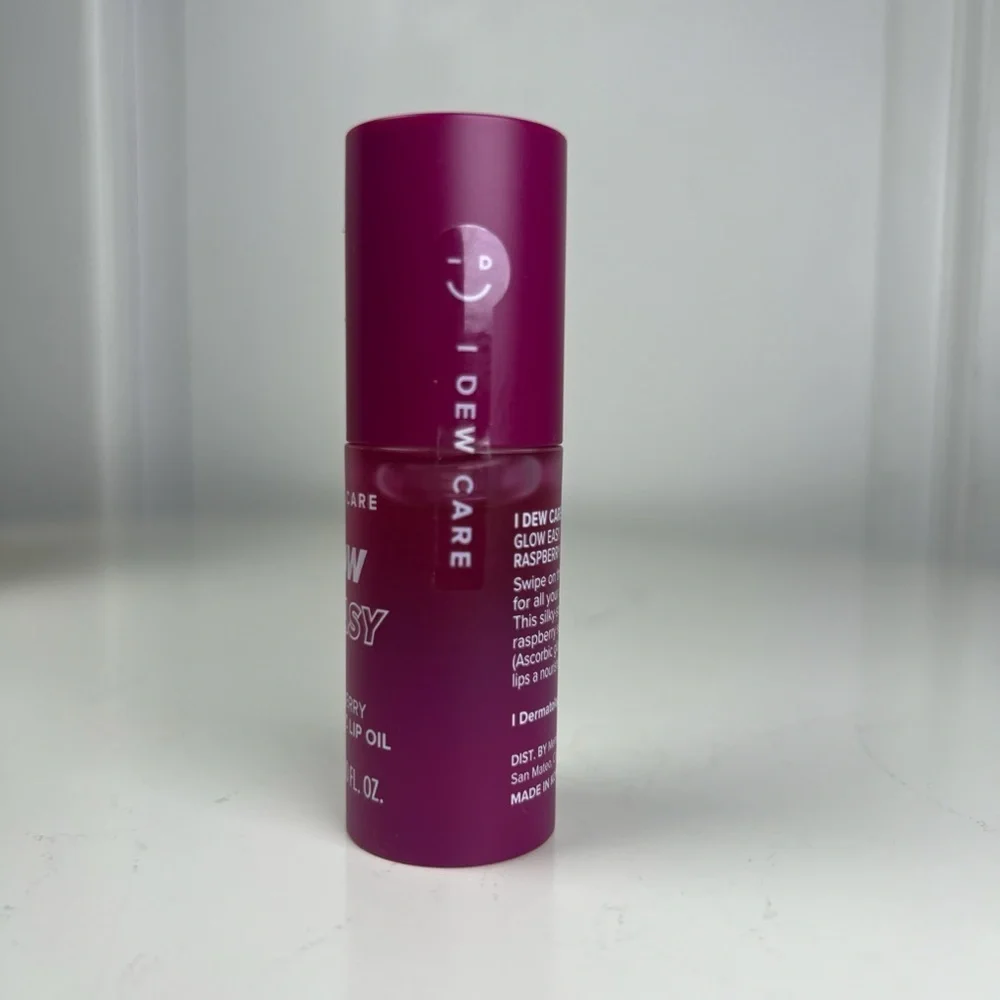 I Dew Care Glow Easy Raspberry Lip Oil - Vibrant Pink Sealed in Box